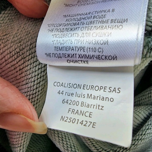 LOLE SIKA Sweatshirt Dress Womens Small Laurel Wreath Heather Green Zip Pilling - Picture 15 of 16